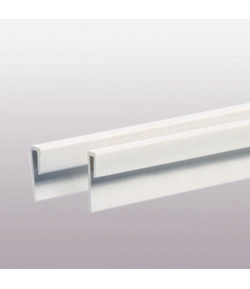 Profil  L  pour panneau à glissières - Adhésif - 3000 x 14 mm