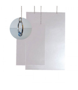 Pochette porte-affiche anti-reflet à oeillets - A2 - 420 x 594 mm