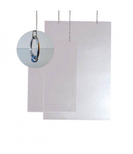 Pochette porte-affiche anti-reflet à oeillets - A3 - 297 x 420 mm