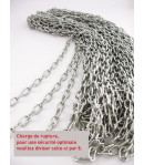 Chaine soudée - 12 x 7 mm x 30 mètres - Diamètre fil 2 mm