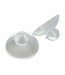Ventouse transparente à tête champignon - Ø 20 mm
