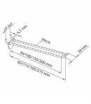 Broche double pour fond perforé - 25 x 200 mm