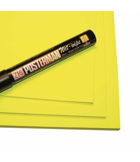 Affiche fluo jaune - 800 x 1200 mm