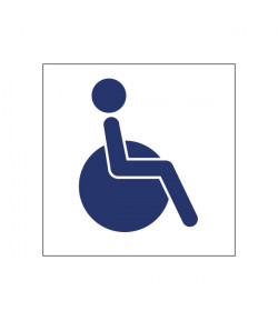 Panneau Toilettes handicapés - 200 x 200 mm