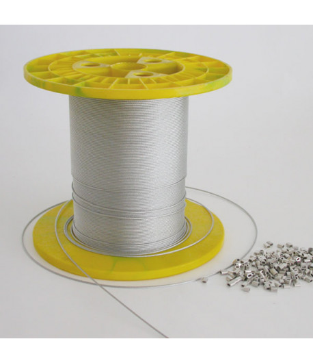 Câble acier - Ø câble 1.5 mm - Charge 140 kg