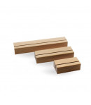 Porte affiche socle bois - Formaat 150 x 30 mm