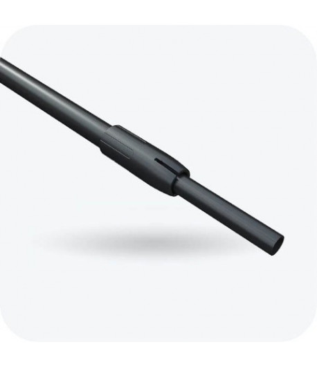 Tige téléscopique aluminium noire - Base diam 12 mm - Tête diam 9 mm