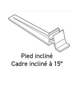 Visuel Support pour cadre - Incliné à 15° -Lg 100 mm