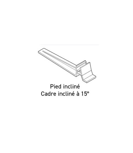 Support pour cadre - Incliné à 15° -Lg 100 mm