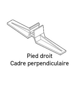 Visuel Support pour cadre - Droit - Lg 100 mm