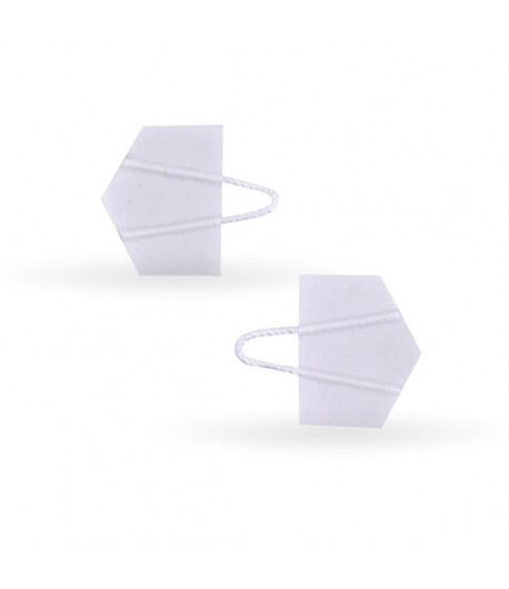 Pastille adhésive crochet ficelle - Blanc