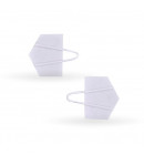 Pastille adhésive crochet ficelle - Blanc