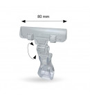 Porte Affiche articulation cranté - Largeur tête 80 mm - HT 100 mm