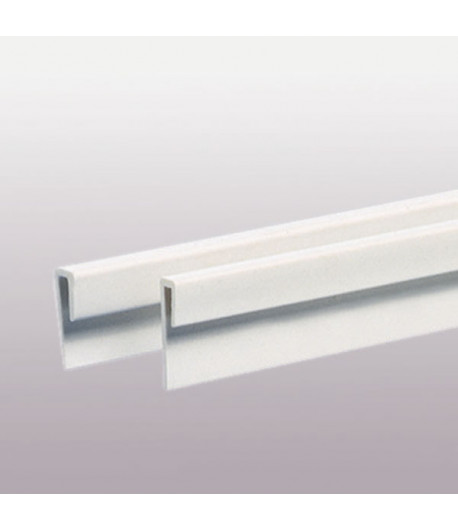 Profil  L  pour panneau à glissières - Adhésif - 3000 x 14 mm