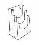 Porte-brochure comptoir 3 bacs - A4 - 210 x 297 mm - Profondeur 30 mm
