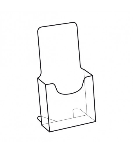 Porte-brochure comptoir 1 bac - A6 ou 1/3 de A4 - Profondeur 30 mm