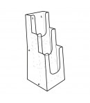 Porte-brochure comptoir 3 bacs - 1/3 de A4 - 100 x 210 mm - Profondeur 30 mm