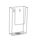 Porte-brochure mural - 1/3 de A4 - 100 x 210 mm profondeur 40 mm