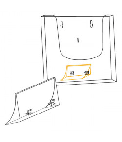 Porte-brochure mural ou à poser - A4 - 210 x 297 mm - Profondeur 36 mm