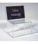 Urne avec porte-visuel - 149 x 222 x 108 mm