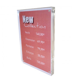 Porte visuel bloc aimanté - A6 - 105 x 148 mm