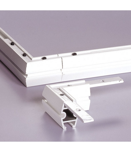 Embout à 90° pour rail alu + 2 vis
