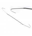 Crochet double avec ressort extensible - Extensible jusqu'à 3 m - Chage maxi 3.5 kg