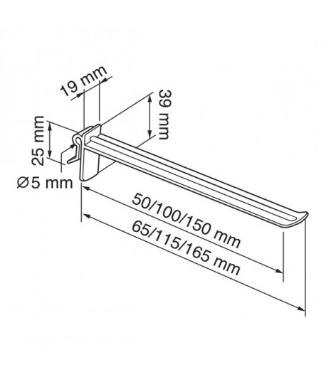 Broche double pinçante - 19 x 50 mm