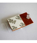 Bouton LED clignotant blanc - 38 x 25 mm