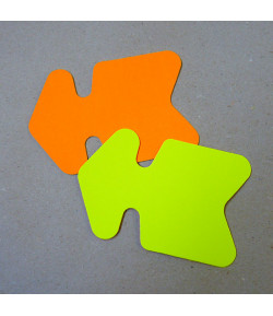 Flèche fluo - 120 x 80 mm