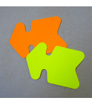 Flèche fluo - 120 x 80 mm
