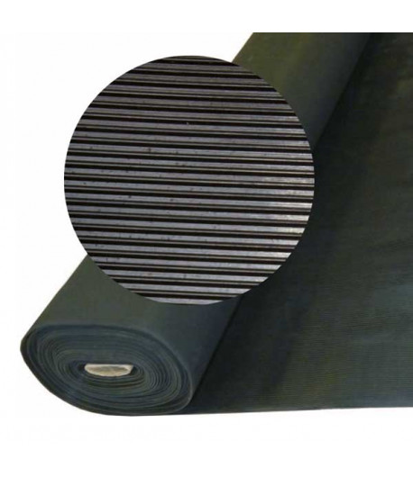 Paillasson strié antidérapant noir - 1200 mm x 10 mètres