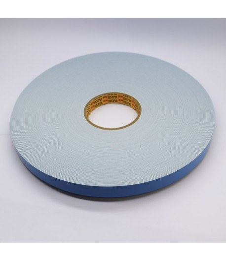 Adhésif double face mousse blanche - Ht 19 mm - Ep. 0.8 mm