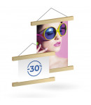 Porte affiche bois - Longueur 600 mm